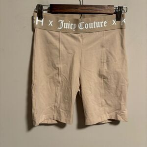NWT Kittenish X Juicy Couture 7" Bike Shorts Beige Stretchy Knit- Size Small
